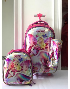 Princess Unicorn Trolley Backpack Set